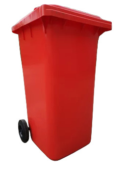 Контейнер для ТПВ об'ємом 240 літрів WEBER, колір червоний